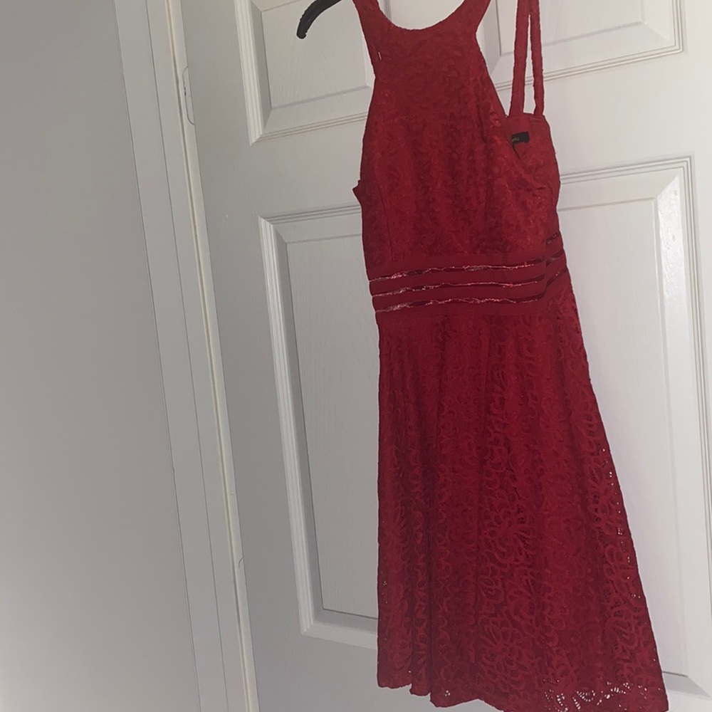 Red hot fit and flare dress! Only worn once